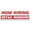 Signmission Now Hiring Retail Workers Banner Apply Inside Accepting Application Single Sided B-72-30297 - alternate 1